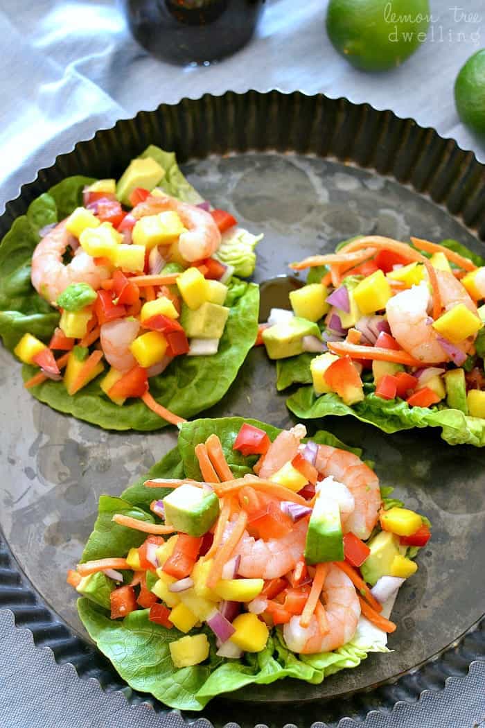 Tropical Shrimp Lettuce Wraps Lemon Tree Dwelling