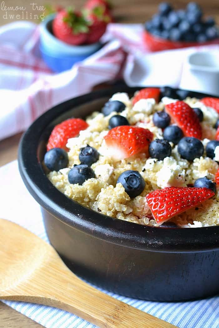 Red, White & Blue Berry Quinoa Salad | Lemon Tree Dwelling