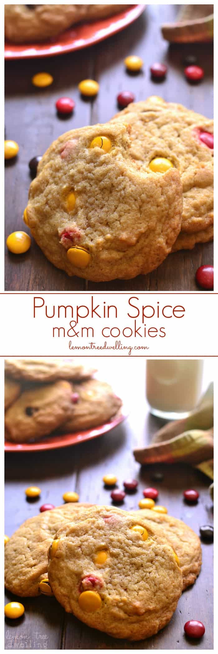 Pumpkin Spice M&M Cookies. Yum!!