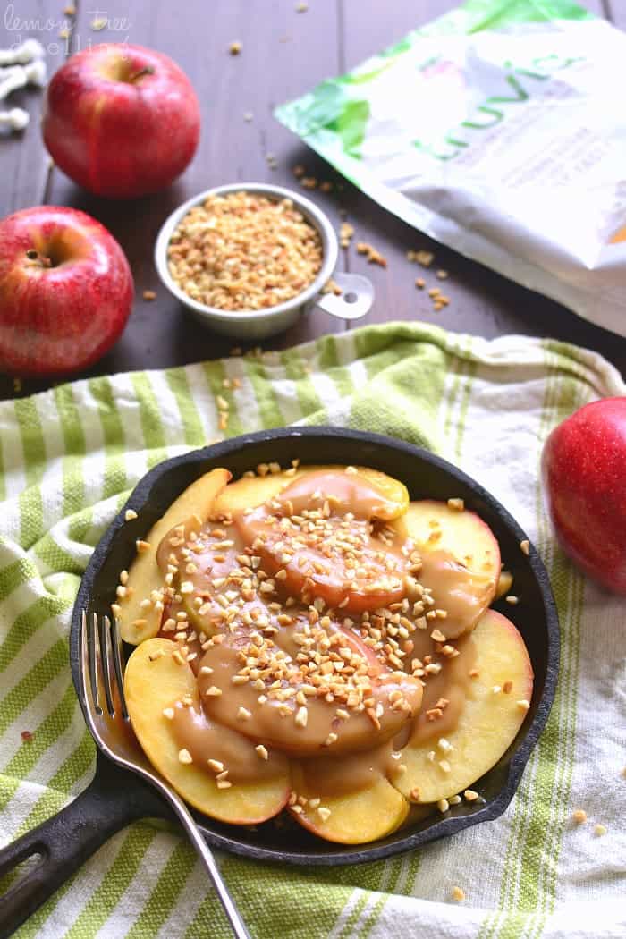 Skillet Caramel Apples - lightened up with Truvia® and ready in just 10 minutes! 
