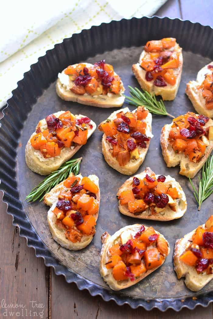 This Butternut Squash Crostini is deliciously savory-sweet and perfect for holiday entertaining! 