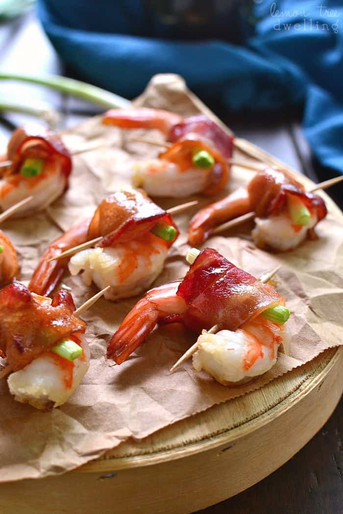 Maple Bacon Wrapped Shrimp is one of my favorite holiday appetizers! It's easy to make, packed with flavor, and sure to please a crowd!
