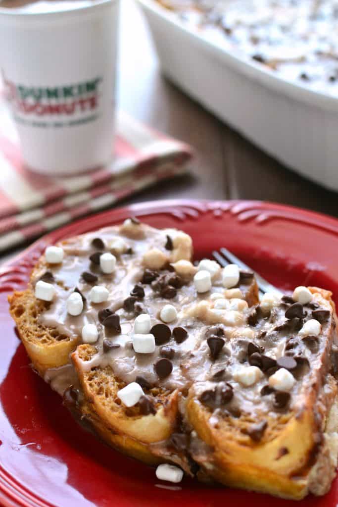 Overnight Hot Chocolate Baked French Toast is loaded with hot chocolate and drizzled with a hot chocolate glaze, this decadent breakfast that's worthy of a celebration!