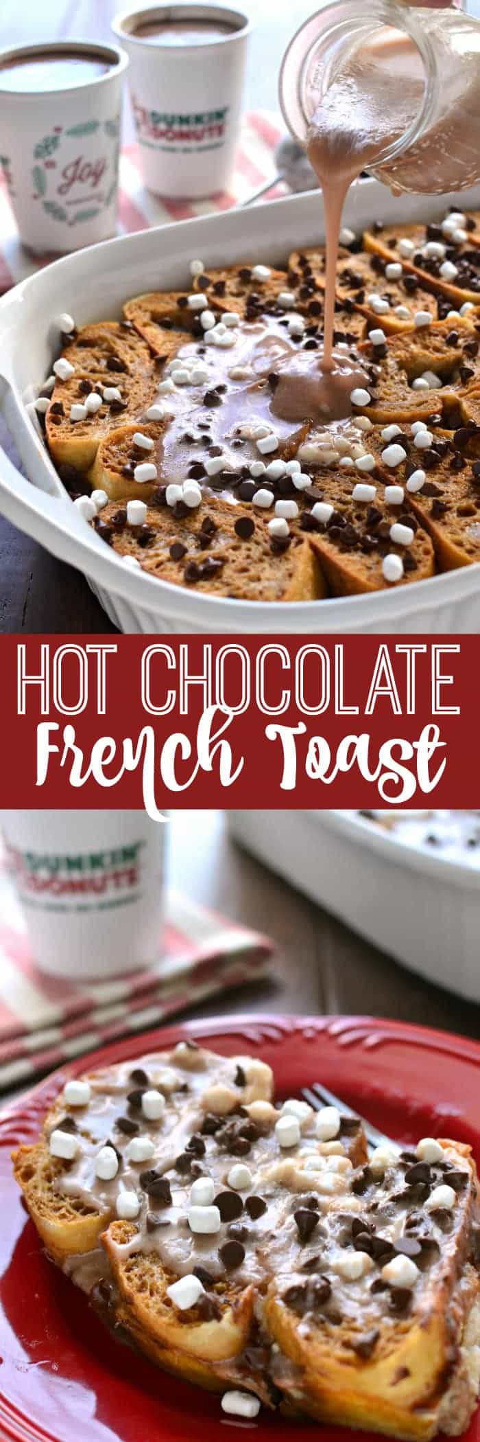 Overnight Hot Chocolate Baked French Toast is loaded with hot chocolate and drizzled with a hot chocolate glaze, this decadent breakfast that's worthy of a celebration!
