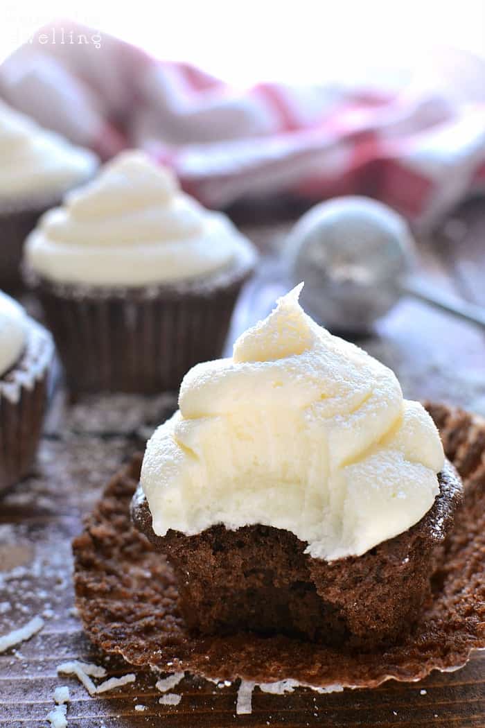 Chocolate Coconut Cupcakes are rich, chocolatey, and infused with delicious coconut flavor. Best of all, they come together in just 30 minutes and couldn't be easier to make!