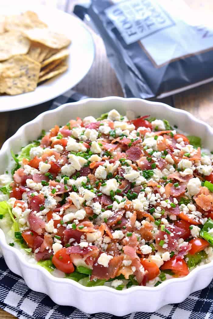 Wedge Salad Dip has all the flavors of a wedge salad in a delicious dip that's perfect for game day!