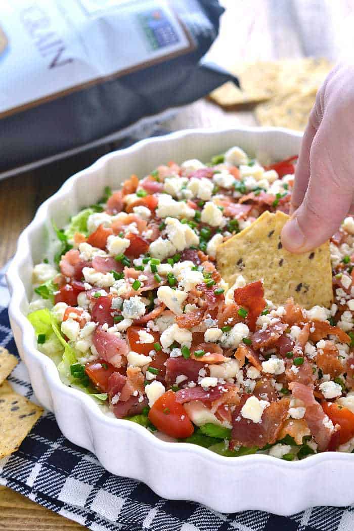 Wedge Salad Dip has all the flavors of a wedge salad in a delicious dip that's perfect for game day!