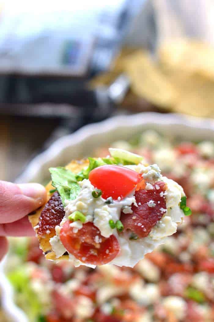 Wedge Salad Dip has all the flavors of a wedge salad in a delicious dip that's perfect for game day!