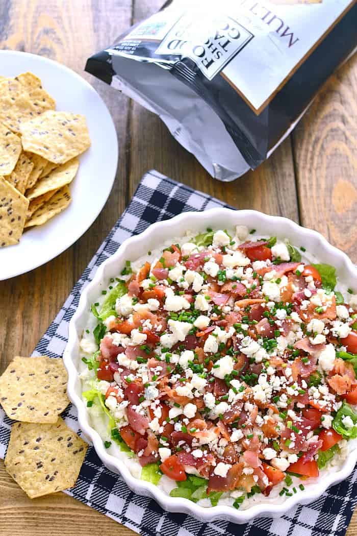 Wedge Salad Dip has all the flavors of a wedge salad in a delicious dip that's perfect for game day!