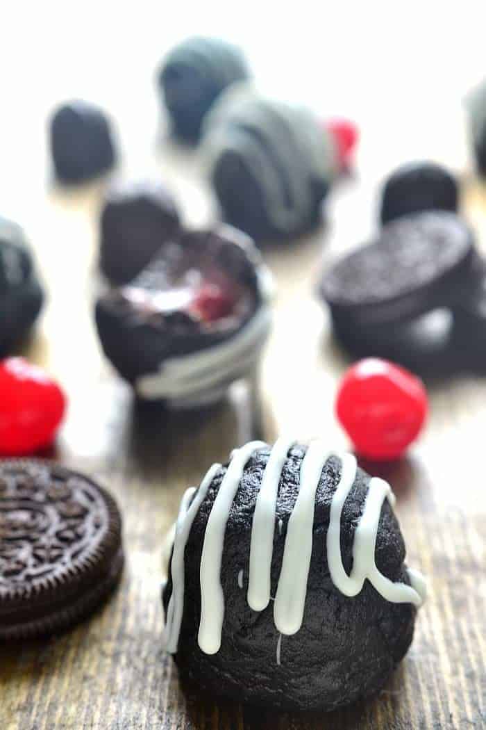 Cherry Cordial Oreo Truffles are the perfect sweet treat...and made with just 4 ingredients!