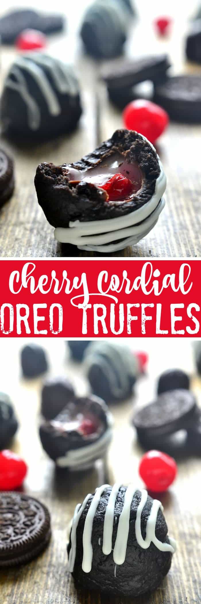 Cherry Cordial Oreo Truffles are the perfect sweet treat...and made with just 4 ingredients!