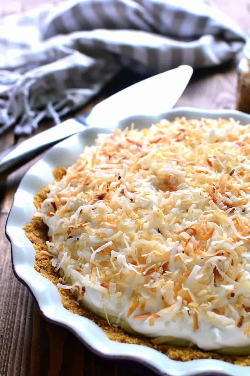 This Coconut Cream Pie is smooth and luscious and creamy....and filled with the delicious flavors of toasted coconut and vanilla. Perfect for Easter, perfect for spring, the perfect piece of pie!