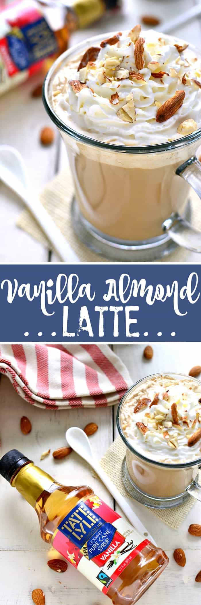 This Vanilla Almond Latte combines the classic flavors of vanilla and almond in a delicious drink that's easy to make and even better than your favorite coffeehouse beverage!