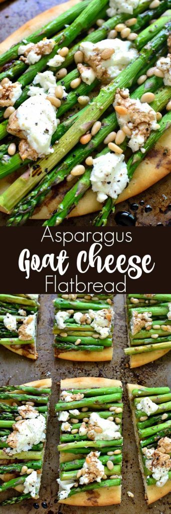 titled photo collage - Asparagus Goat Cheese Flatbread