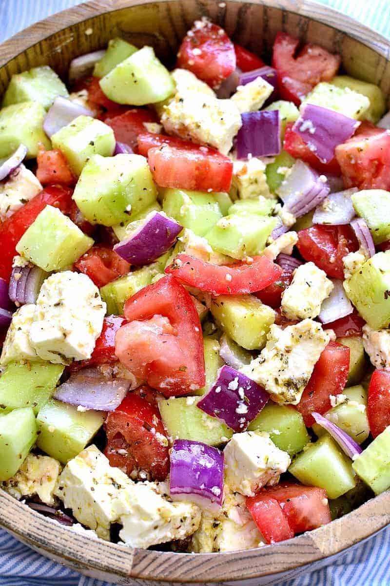 Featured image of post Easiest Way to Make Greek Cucumber Salad With Feta Cheese