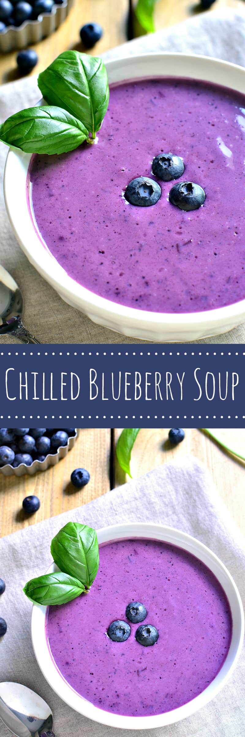 This Chilled Blueberry Soup makes the most of fresh summer blueberries and offers a surprising pop of flavor! Perfect for brunch with the ladies or a simple weekend lunch, this soup is as delicious as it is beautiful.....and sure to impress!