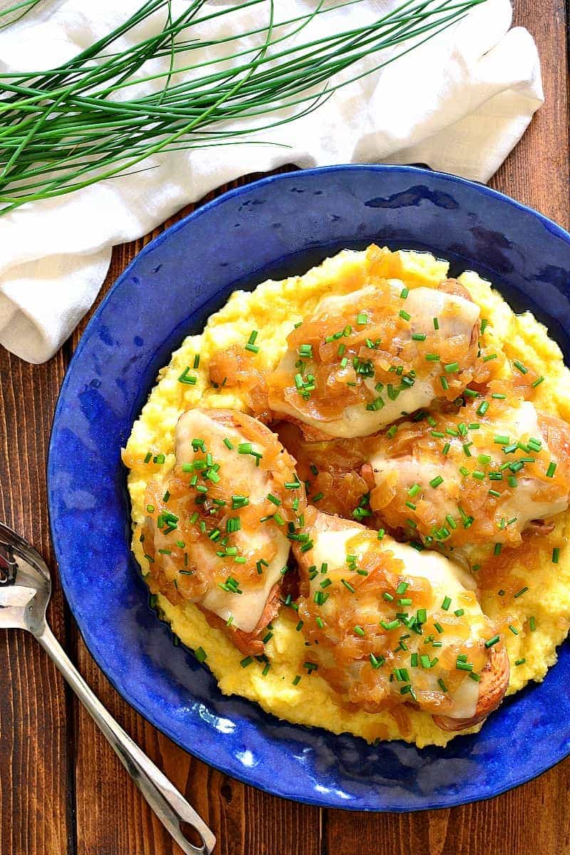 Slow Cooker French Onion Chicken is packed with the delicious flavors of French Onion Soup....including the cheese! Perfect for busy weeknights and destined to become a new family favorite!
