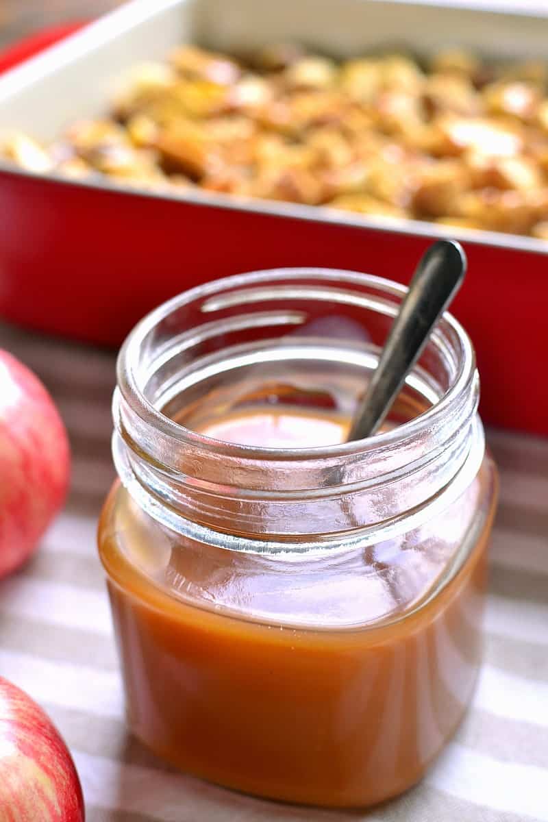 This Caramel Apple French Toast Casserole combines all the flavors of your favorite treat in a delicious breakfast bake that's perfect for fall...or anytime you're craving caramel apples!