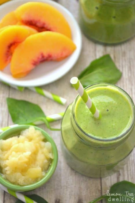Pineapple Peach Mango Green Smoothie