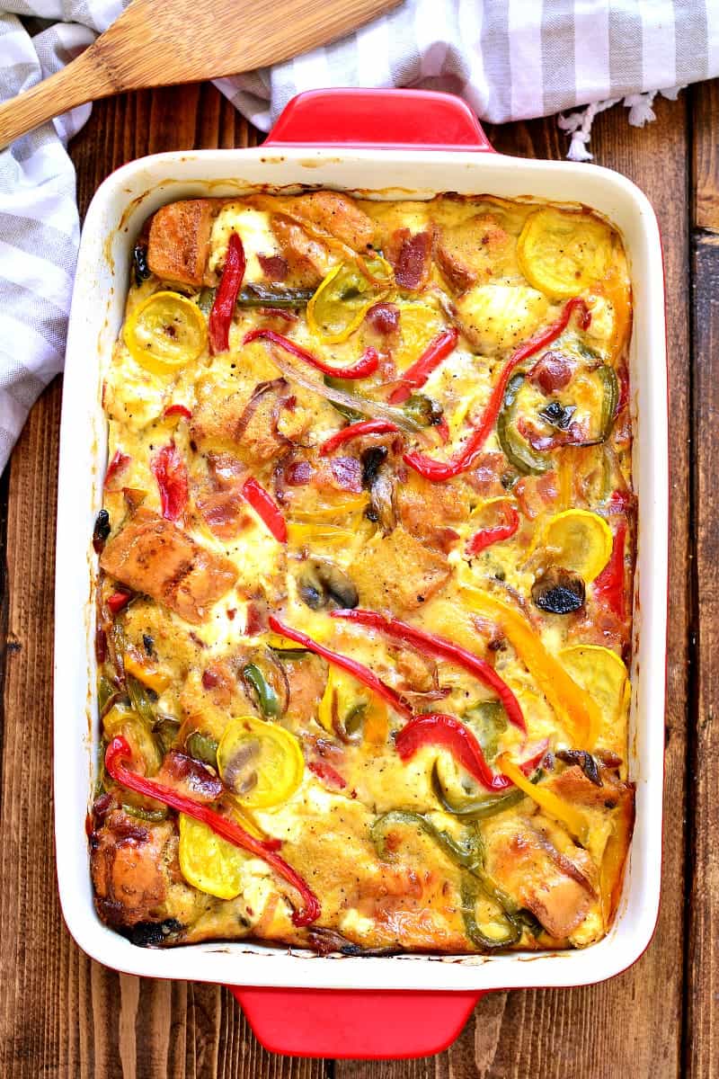 Summer Vegetable Breakfast Strata 7 small