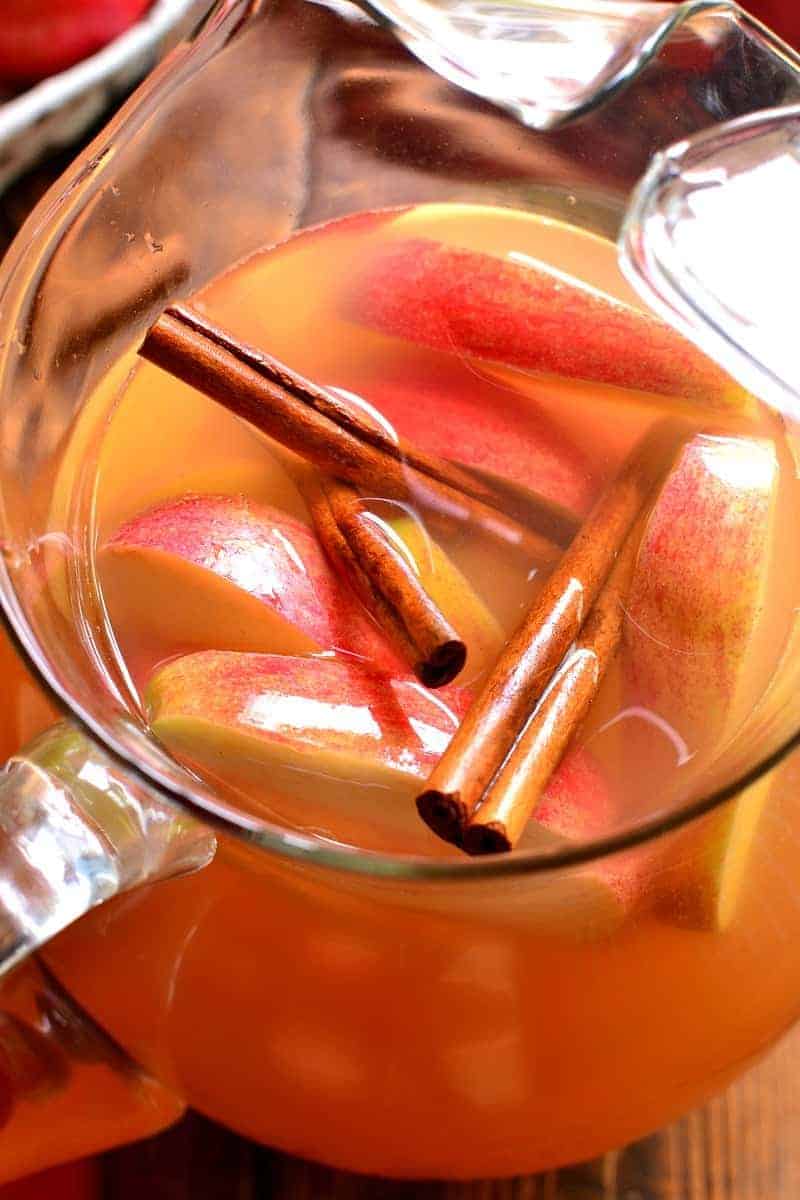 Apple Pie Sangria tastes just like apple pie...in a glass! THE perfect drink for fall!