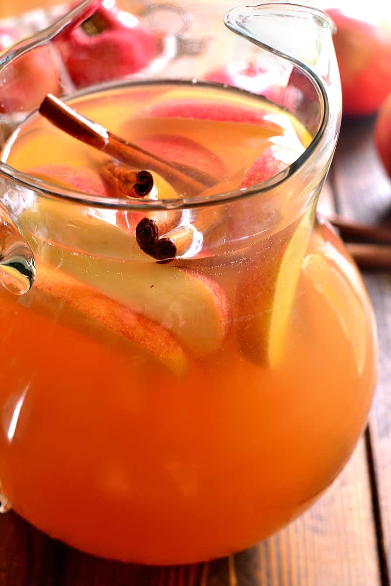 Apple Pie Sangria tastes just like apple pie...in a glass! THE perfect drink for fall!