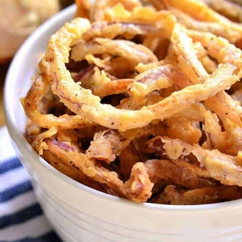 Crispy Fried Onion Strings – Baked by Rachel