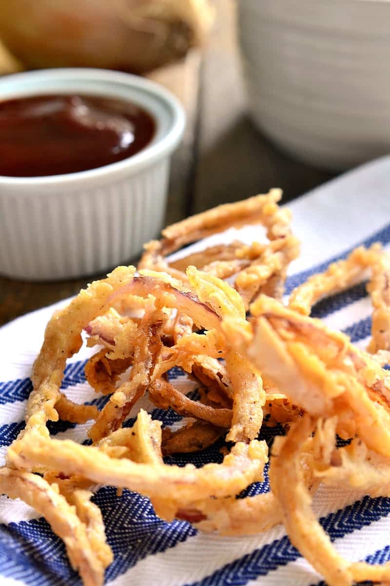 Crispy Fried Onion Strings – Baked by Rachel