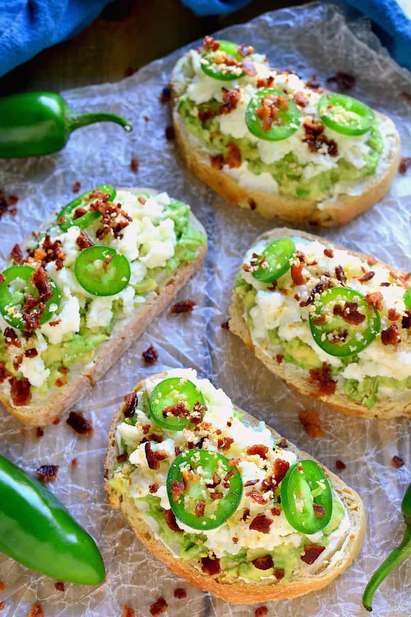 Jalapeño Popper Avocado Toast combines two classics in one delicious dish that's perfect for breakfast, lunch, or an anytime snack! 