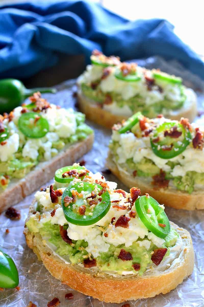 Jalapeño Popper Avocado Toast combines two classics in one delicious dish that's perfect for breakfast, lunch, or an anytime snack! 