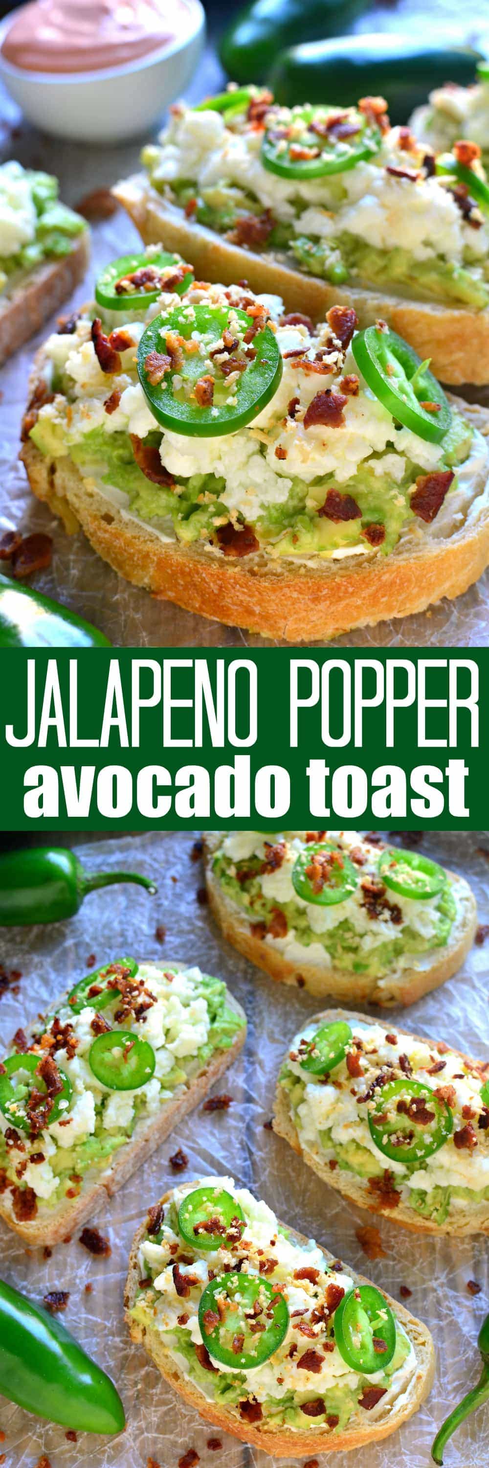 Jalapeño Popper Avocado Toast combines two classics in one delicious dish that's perfect for breakfast, lunch, or an anytime snack!
