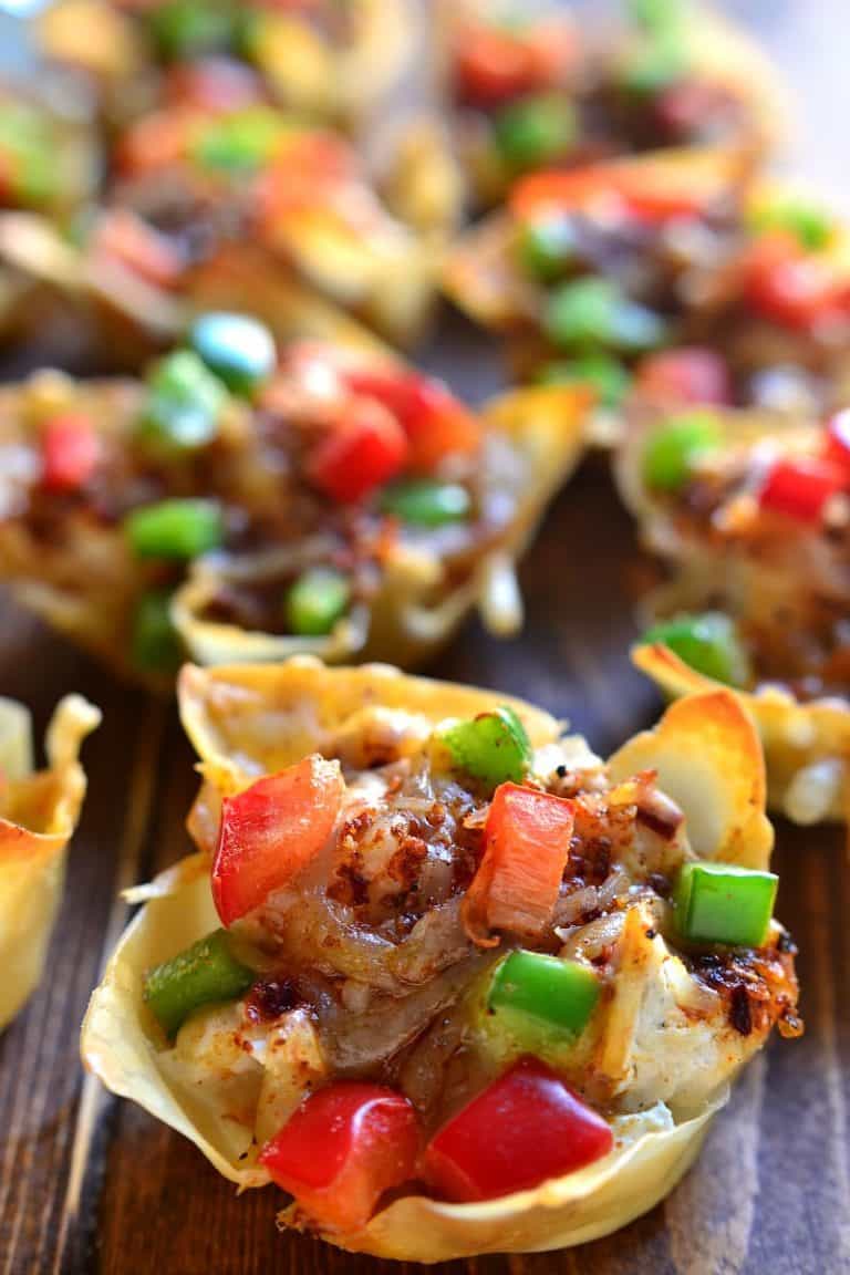 Southwest Chicken Wonton Cups