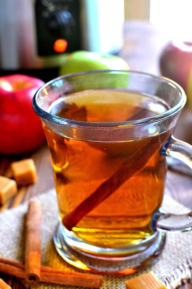 This Boozy Butterscotch Crock Pot Apple Cider is deliciously sweet, lightly spiced, and perfect for fall! Stick it in a crock pot and let your guests serve themselves....this apple cider is sure to be the hit of the party!