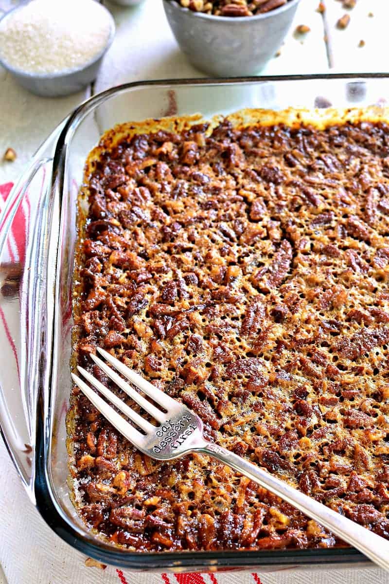Pumpkin Pecan Pie Bars - the best of both worlds! These bars combine all the flavors of BOTH pies on a delicious shortbread crust. Because why choose between the two if you don't have to?