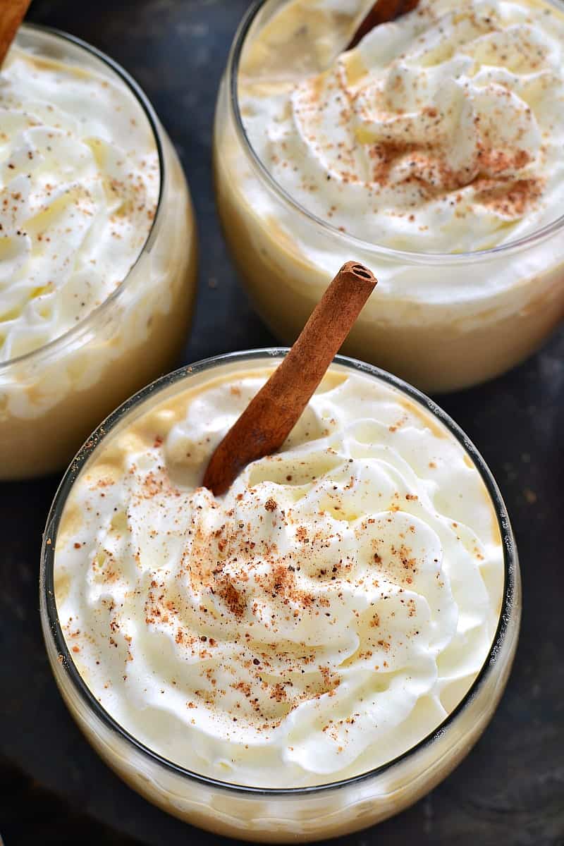 Eggnog Mudslides are a delicious holiday twist on a classic cocktail! The perfect way to start or end your holiday celebration!