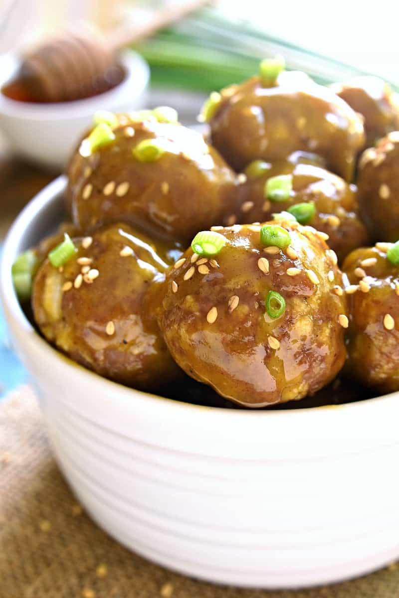 Honey Mustard Cocktail Meatballs are one of our favorite appetizers! It's a kid approved meal! The perfect blend of savory and sweet, they're guaranteed to be the hit of your next party! 