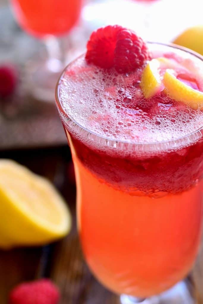 Lemon Raspberry Champagne Float