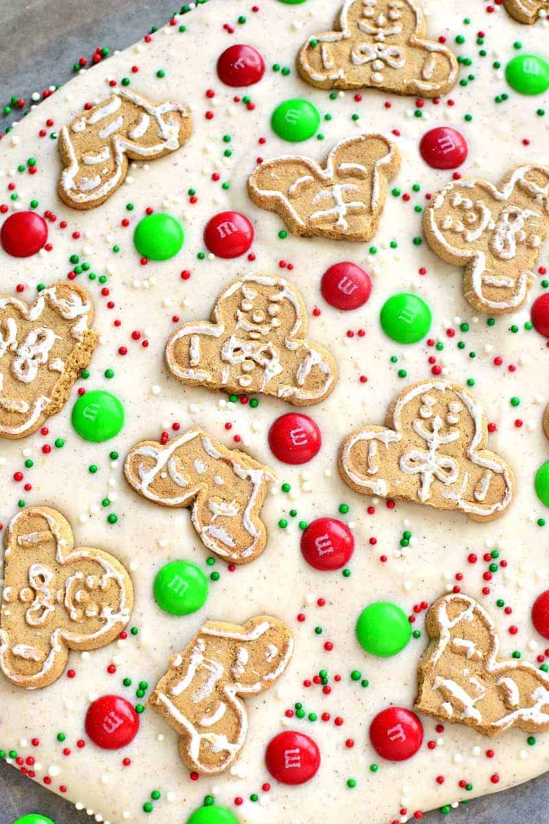 This White Chocolate Gingerbread Bark is easy to make, fun to eat, and perfect for holiday gifting!