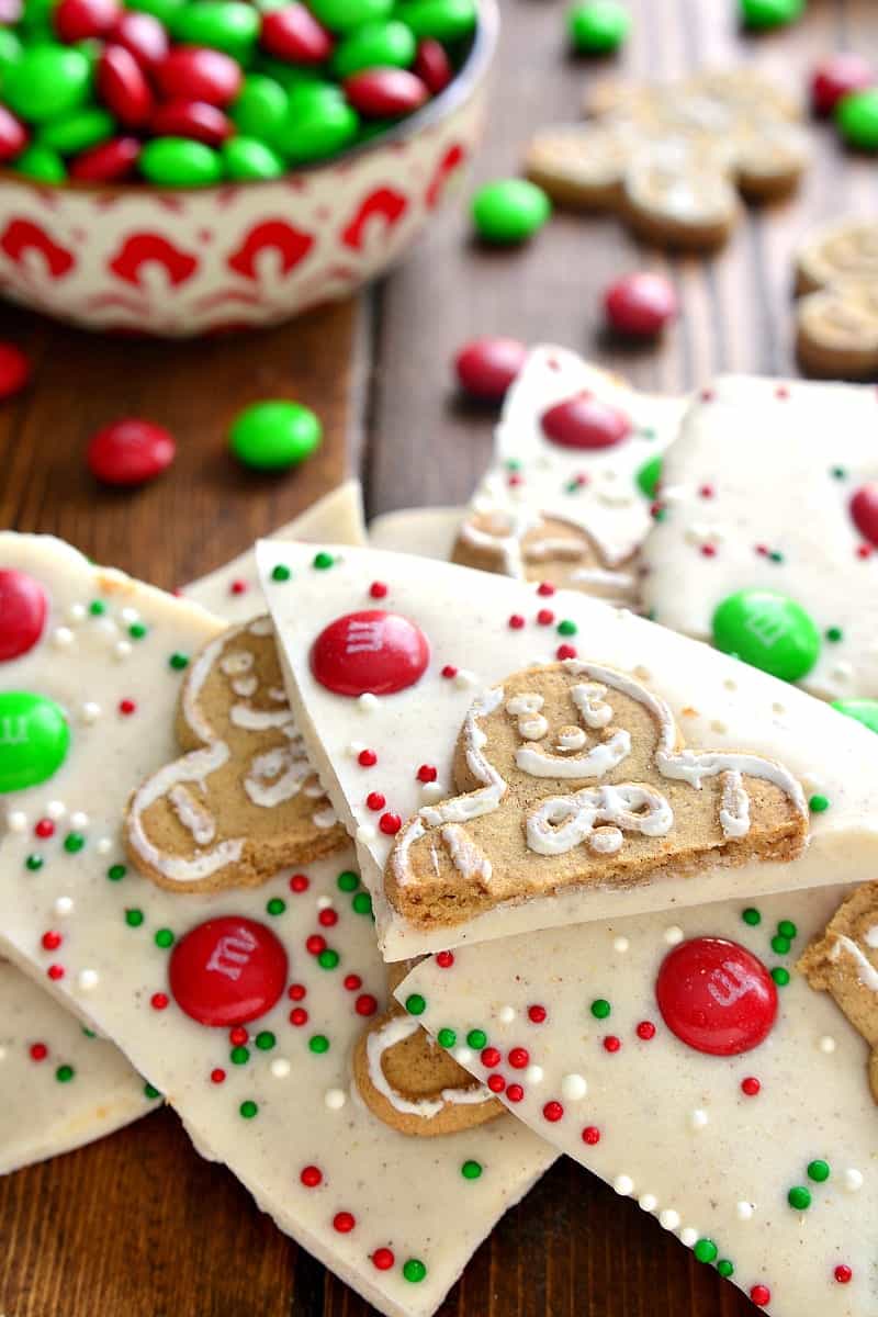 This White Chocolate Gingerbread Bark is easy to make, fun to eat, and perfect for holiday gifting!