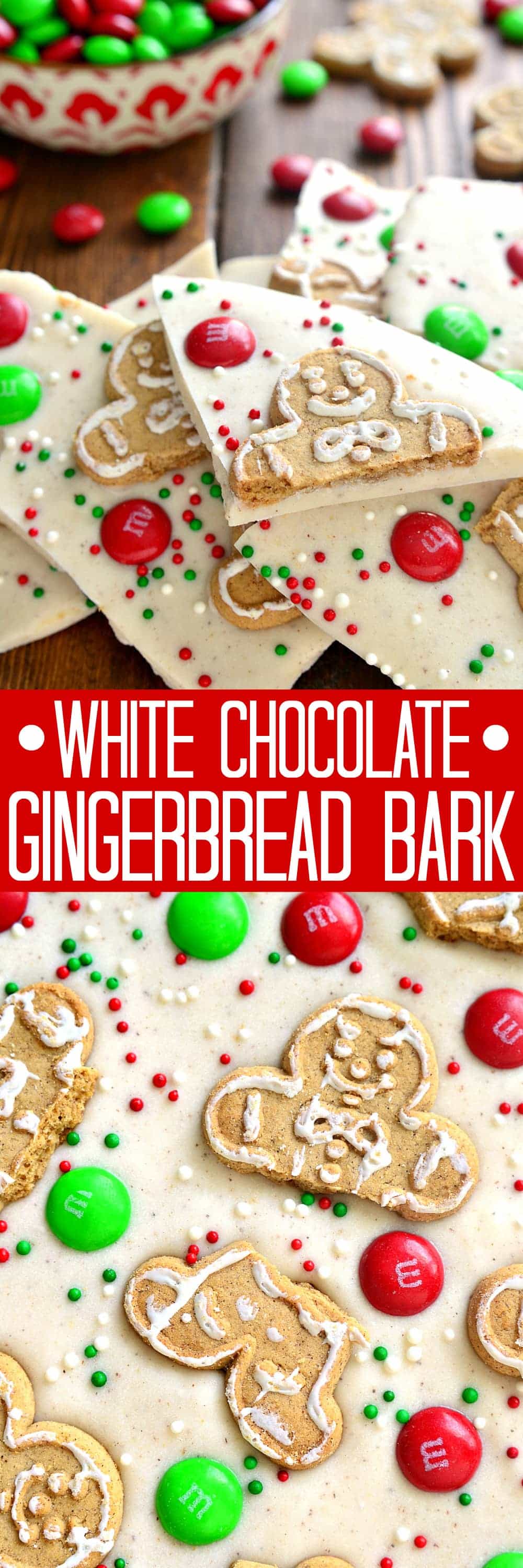 This White Chocolate Gingerbread Bark is easy to make, fun to eat, and perfect for holiday gifting!