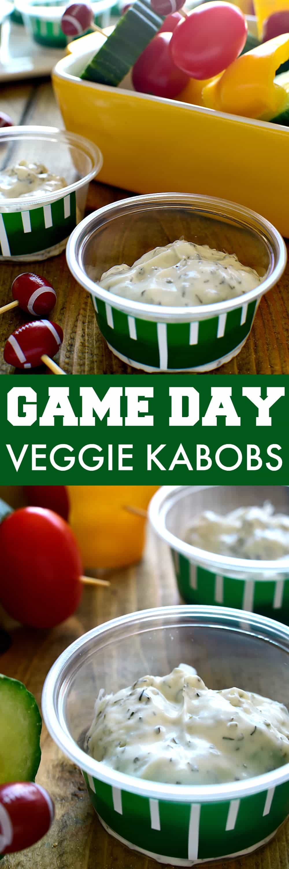 Game Day Veggie Kabobs are so easy to make and perfect for the big game! Quick and simple, this is guaranteed to have everyone eating their veggies!