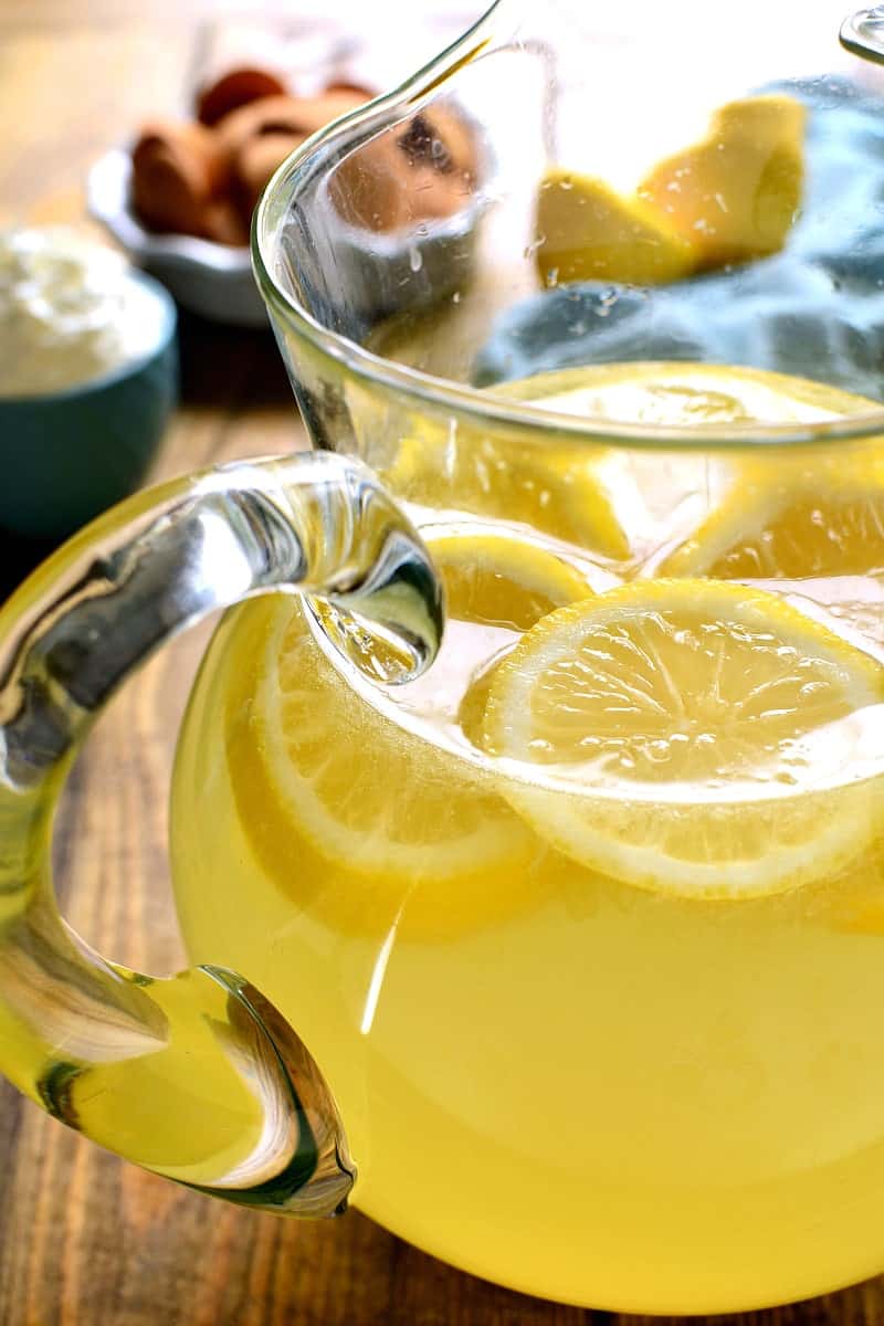 This Lemon Meringue Sangria tastes just like Lemon Meringue Pie...in a glass! The perfect way to welcome in spring!