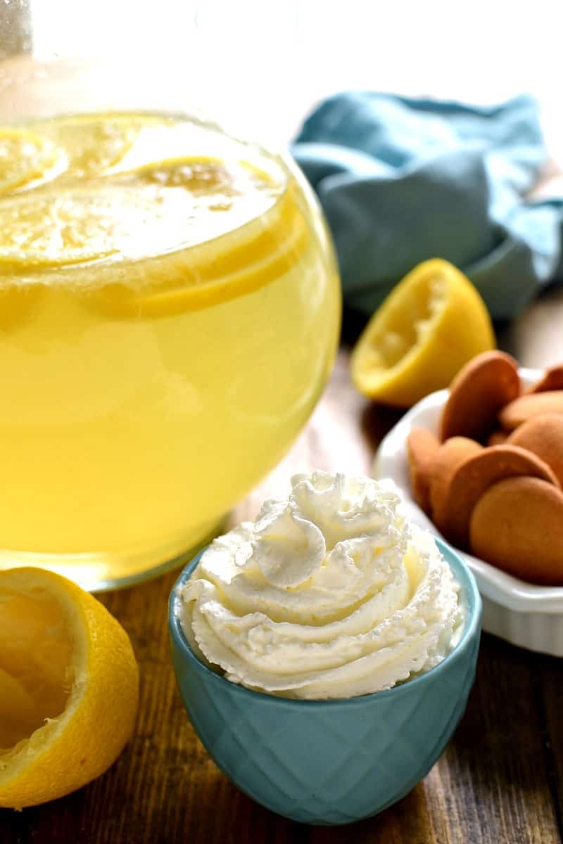 This Lemon Meringue Sangria tastes just like Lemon Meringue Pie...in a glass! The perfect way to welcome in spring!