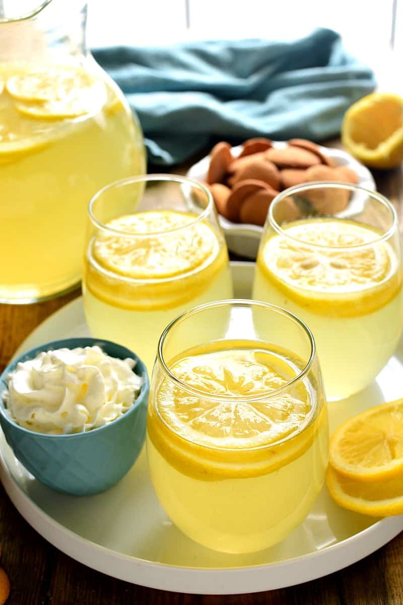 This Lemon Meringue Sangria tastes just like Lemon Meringue Pie...in a glass! The perfect way to welcome in spring!