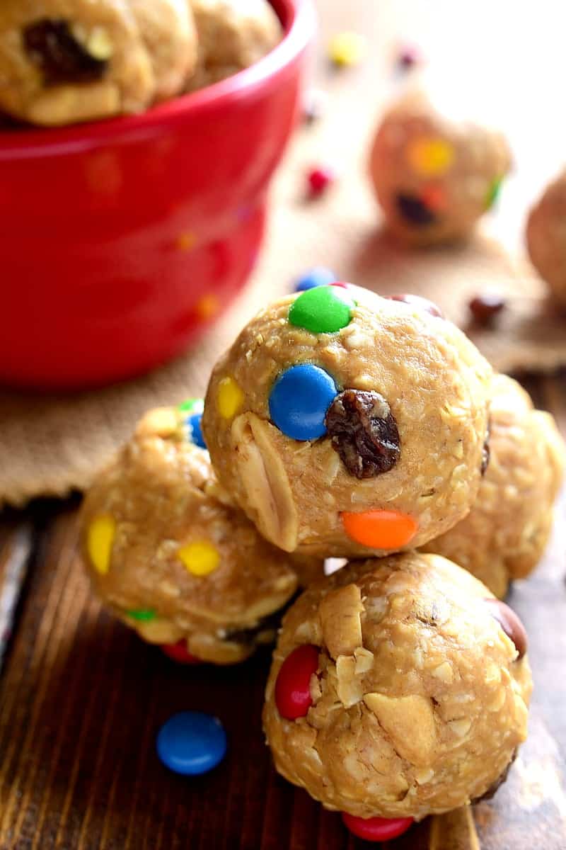 These Trail Mix Energy Bites combine all the flavors of classic trail mix in a delicious energy bite you're sure to LOVE! (I bet you can't eat just one!)