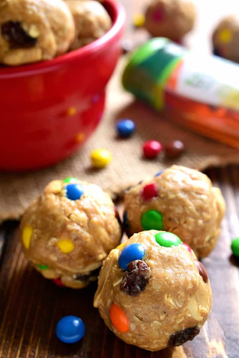 These Trail Mix Energy Bites combine all the flavors of classic trail mix in a delicious energy bite you're sure to LOVE! (I bet you can't eat just one!)