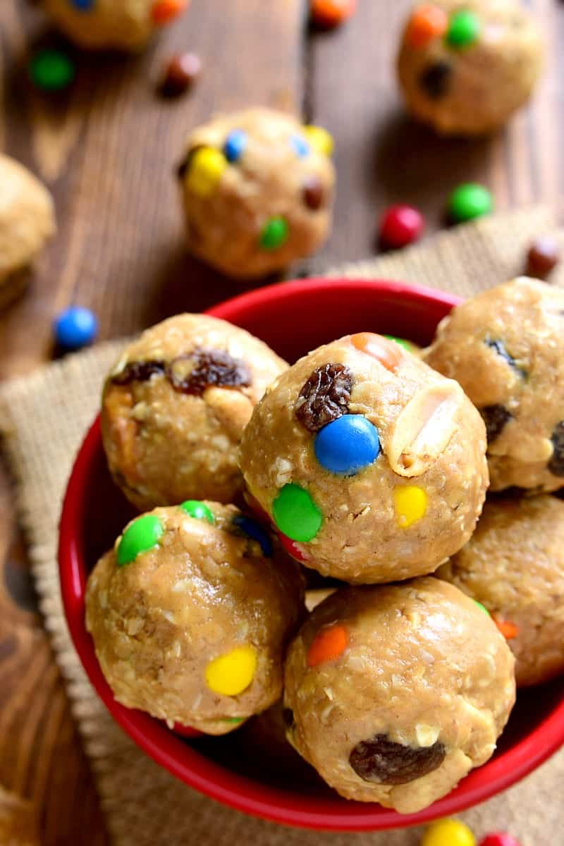 These Trail Mix Energy Bites combine all the flavors of classic trail mix in a delicious energy bite you're sure to LOVE! (I bet you can't eat just one!)