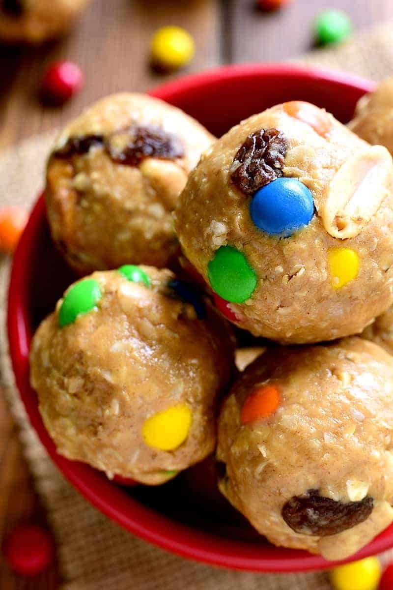 These Trail Mix Energy Bites combine all the flavors of classic trail mix in a delicious energy bite you're sure to LOVE! (I bet you can't eat just one!)