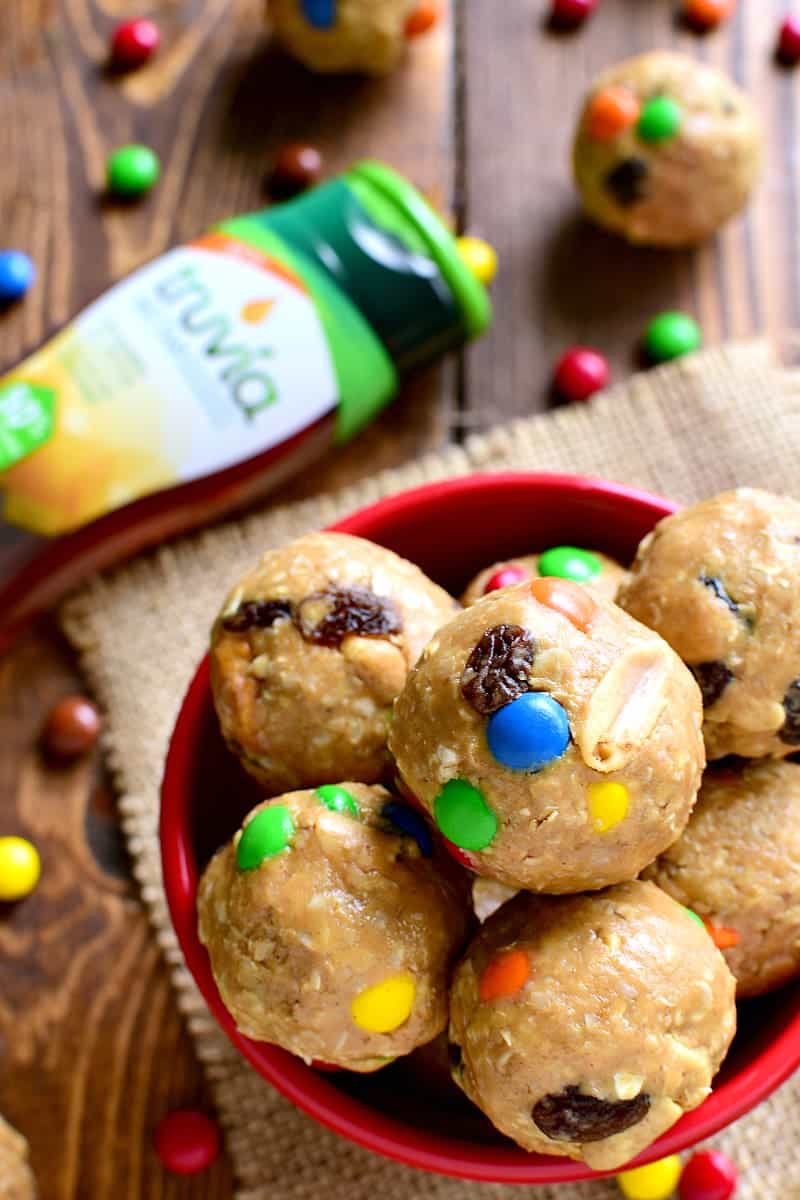 These Trail Mix Energy Bites combine all the flavors of classic trail mix in a delicious energy bite you're sure to LOVE! (I bet you can't eat just one!)