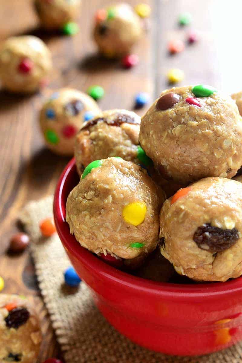 These Trail Mix Energy Bites combine all the flavors of classic trail mix in a delicious energy bite you're sure to LOVE! (I bet you can't eat just one!)